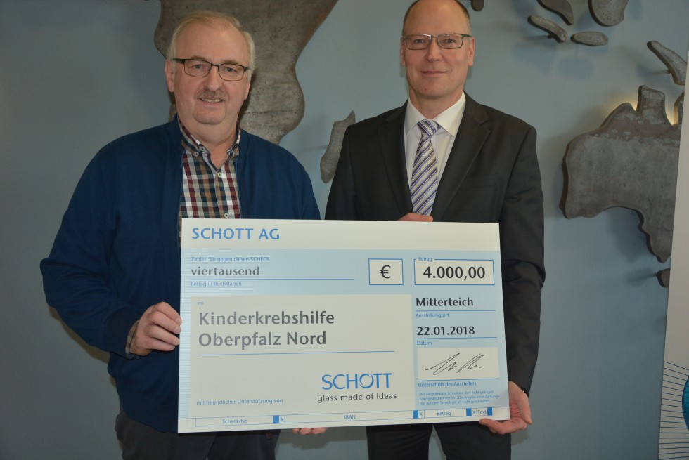 Schott AG Standort Mitterteich spendet über 4.000 €