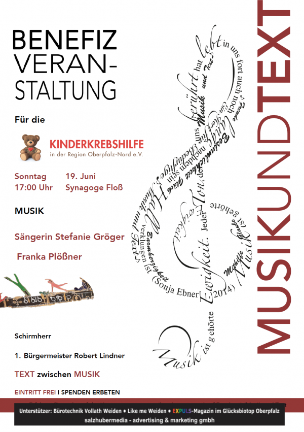 Benefizveranstaltung Mut "Musik und Text" 