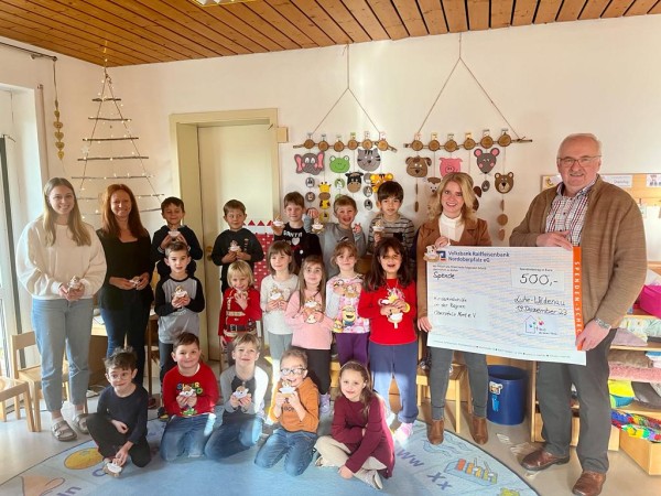 Kindergarten „Haus der kleinen Hände“ Oberwildenau spendet wieder für die Kinderkrebshilfe in der Region Oberpfalz Nord e, V.