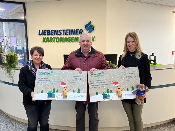 Liebensteiner Kartonagenwerk spendet wieder an die Kinderkrebshilfe in der Region Oberpfalz Nord e.V.