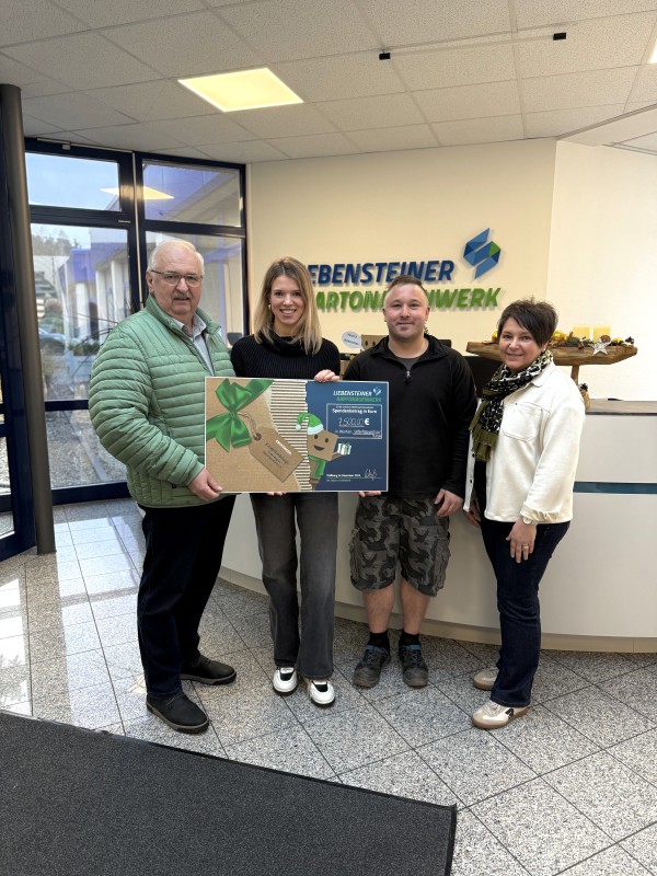 Liebensteiner Kartonagenwerk spendet an regionale Einrichtungen