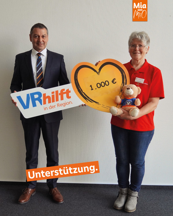 VR Bank Mittlere Oberpfalz e. G. unterstützt die Arbeit der Kinderkrebshilfe 